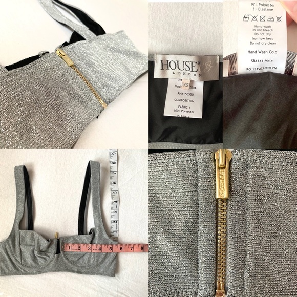 S O L D HOUSE OF CB/ Sparkly Silver Vela Top ✨ - Picture 8 of 13